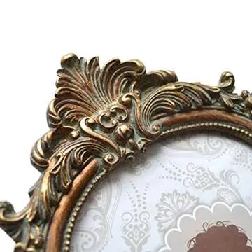 SIKOO Vintage 4x6 Antique Picture Frame with Glass Front