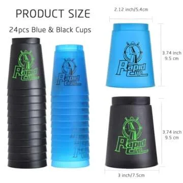 SEISSO 24PCS Quick Stack Cups Set for Kids and Parties