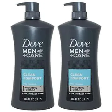 Dove Men Body Wash Clean Comfort 1 Liter (33.8 Oz) - Pack of 2