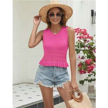 Chic CiCiBird Women's Ruffle Hem Sweater Vest