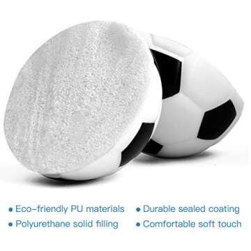 Novelty Place Squeezable Stress Soccers for Relaxation