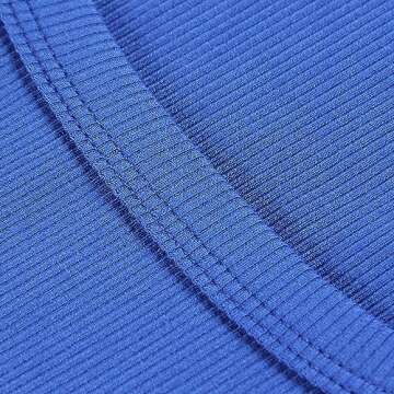 Roselux Womens Long Sleeve Scoop Neck Ribbed Knit Fitted Casual Tops Tee Slim Basic Shirts(3924,Roya...