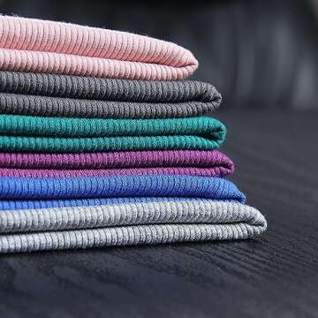 Roselux Womens Long Sleeve Scoop Neck Ribbed Knit Fitted Casual Tops Tee Slim Basic Shirts(3924,Royal Blue-M)