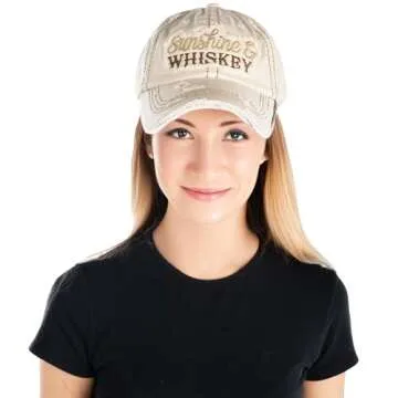 Funky Junque Vintage Distressed Beach Cap for Women