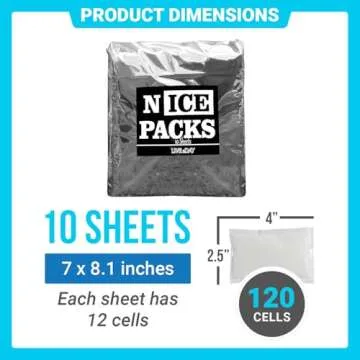 Nice Packs Reusable Dry Ice Packs for Coolers and Shipping