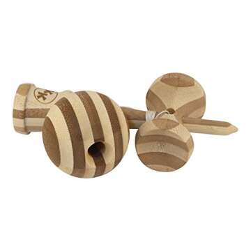 Kotaro Pro Bamboo Kendama Toy with Extra String