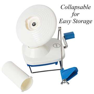 Yarn Winder and Yarn Swift Set - Hand-Operated Yarn Ball Winder & Durable Yarn Swift with Skein Hold...