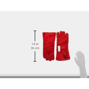 Lodge 18 Inch Leather Outdoor Cooking Gloves