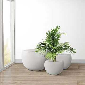 Kante Concrete Planter Set of 3 for Indoor/Outdoor Use