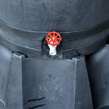 RTS Home Accents 50-Gallon ECO Rain Barrel Made with 100% Recycled Plastic, Flat Back Rain Water Collection Barrel, Stand Included, Black