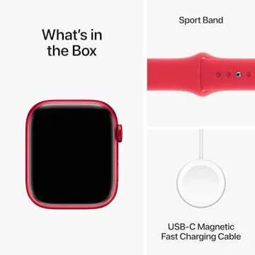 Apple Watch Series 9 [GPS 45mm] Smartwatch with (Product) RED Aluminum Case with (Product) RED Sport Band M/L. Fitness Tracker, Blood Oxygen & ECG Apps, Always-On Retina Display