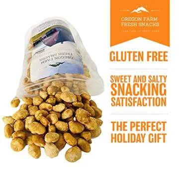 Oregon Farm Fresh Snacks Toffee Peanuts - Sun-Baked Sweet Covered in Toffee - Locally Made Butter Snack - All Natural Ingredients - Resealable Bag Guarantees Freshness - (24oz)