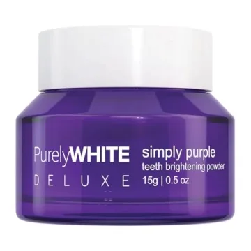 PurelyWHITE DELUXE, Simply Purple Brightening Powder - Conceals Stains, No Sensitivity - Enamel-Safe...