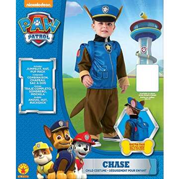 Rubies Child's Paw Patrol Costume, Chase, Toddler