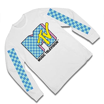 MTV Long Sleeve Shirt - Retro 80's 90's Mens Tee