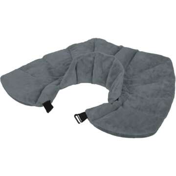 Large Microwavable Heating Pad for Neck and Shoulders - 5 Pound Heavy Duty Weight for Deep Heat Therapy, Neck Relief, Stress Relief, Anxiety Relief, Neck Wrap Alternative to Rice Bags (Scented Gray)