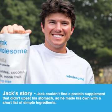 drink wholesome Vanilla Egg White Protein Powder | for Sensitive Stomachs | Gut Friendly | Dairy Free & Lactose Free | No Artificial Sweeteners | Carnivore & Paleo | Safe for Kids & Seniors