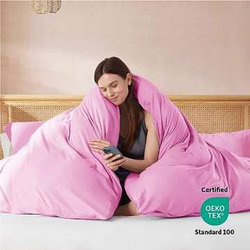 Nestl Light Pink Duvet Cover Set for Comfort & Style