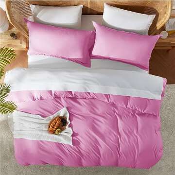 Nestl Light Pink Duvet Cover Set for Comfort & Style