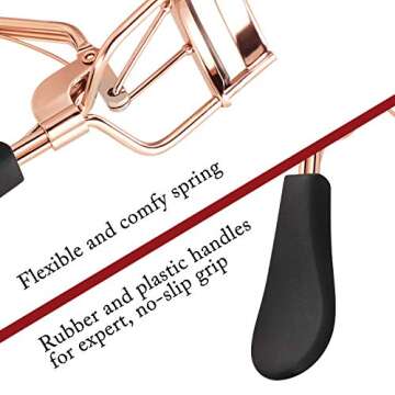 JDO Eyelash Curler with 10 Refill Pads for Dramatic Curls