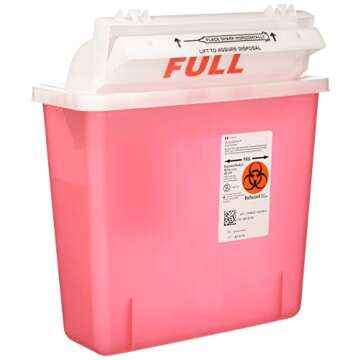 8507SA- Container Sharpstar In-Room Mailbox Lid Red 5qt Ea by, Kendall Company