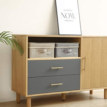 YueYue 4 Pack Small Fabric Storage Box with Lids