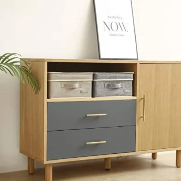 YueYue 4 Pack Small Fabric Storage Box with Lids