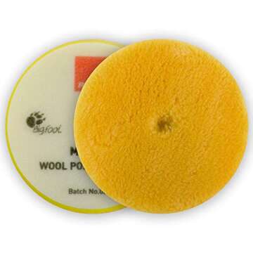 Rupes Medium Yellow Wool Pad 170mm/6.75in - Single - Polishing Pad - Provide an Ultra Smooth Polishi...