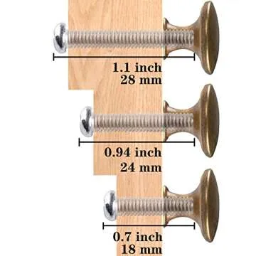 Antique Brass Kitchen Cabinet Knobs | Delicate Round Design 1.18-Inch