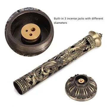 Portable Dragon Phoenix Incense Tower Holder for Home