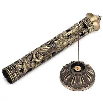 Portable Dragon Phoenix Incense Tower Holder for Home