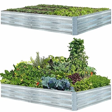Galvanized Raised Garden Beds for Vegetables 8x4 Pack