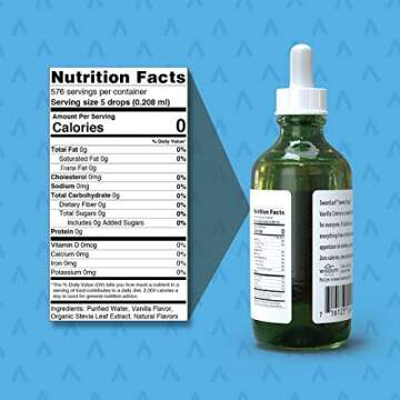 SweetLeaf Drops Liquid Stevia Sweetener, Vanilla Creme, 4 Oz