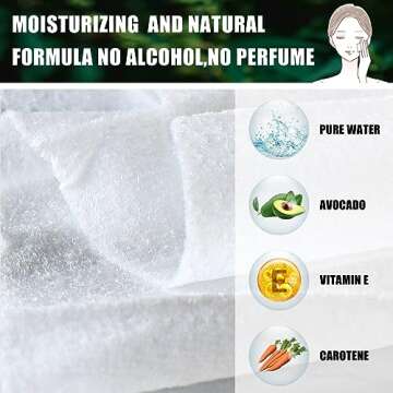 Ctosree 150 pcs Makeup Remover Wipes Bulk Individually Wrapped Makeup Wipes Single Remover Cloth Facial Cleansing Pads for Mascara Lipstick Oil Dirt Face Skin Travel Hotel(Black)