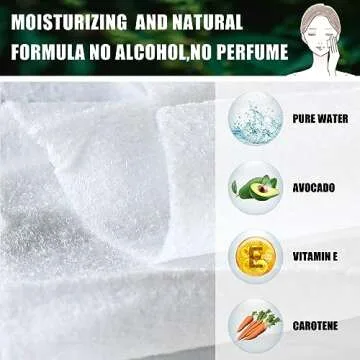 Ctosree 150 pcs Makeup Remover Wipes Bulk Individually Wrapped Makeup Wipes Single Remover Cloth Facial Cleansing Pads for Mascara Lipstick Oil Dirt Face Skin Travel Hotel(Black)