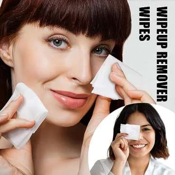 Ctosree 150 pcs Makeup Remover Wipes Bulk Individually Wrapped Makeup Wipes Single Remover Cloth Facial Cleansing Pads for Mascara Lipstick Oil Dirt Face Skin Travel Hotel(Black)