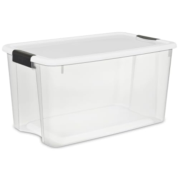 Sterilite 4-Pack Stackable Storage Bins - 70 Quart Clear Design