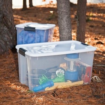 Sterilite 4-Pack Stackable Storage Bins - 70 Quart Clear Design