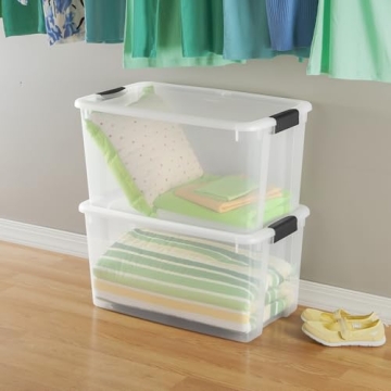 Sterilite 4-Pack Stackable Storage Bins - 70 Quart Clear Design