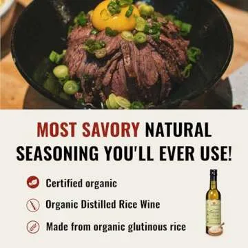 Ohsawa Genuine Mirin - Sweet Rice Seasoning Wine for Japanese Cuisine, Aged over 9 Months for Umami Flavor, Handcrafted, Non-GMO, Gluten-Free - 12.68 oz