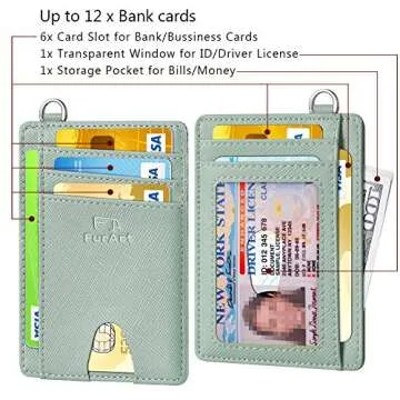FurArt Slim Minimalist Wallet, Front Pocket Wallets, RFID Blocking, Credit Card Holder for Men & Women