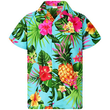 KING KAMEHA Men's Pineapple Design Summer Party Shirt
