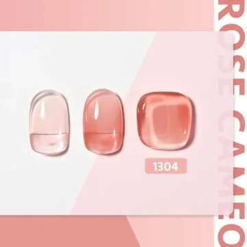 GAOY Jelly Nude Gel Nail Polish, 16ml Sheer Pink Translucent Soak Off Gel Polish, UV Light Cure for ...