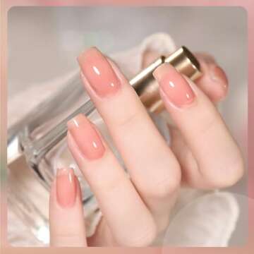 GAOY 16ml Jelly Pink Gel Nail Polish for DIY Art