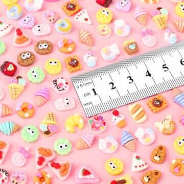 COOSLIM Kawaii Nail Charms, 150 Pcs Slime Charms Bulk, Candy Charms for Acrylic Nails, Cute Flatback...