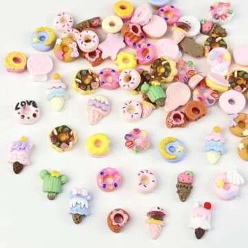 COOSLIM Kawaii Nail Charms, 150 Pcs Slime Charms Bulk, Candy Charms for Acrylic Nails, Cute Flatback Resin Charms for DIY Crafts Making, Ornament Scrapbooking 2