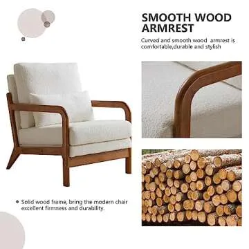 Stylish Hommoo Mid Century Accent Chair for Comfort