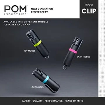 POM Pepper Spray - Compact Maximum Strength Self Defense