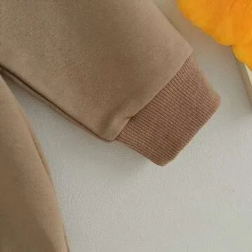 Thorn Tree Newborn Baby Boy Hooded Sweatshirt Long Sleeve Solid Romper Infant Baby Fall Winter Onesie Outfits