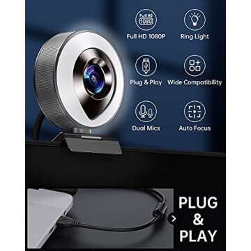 CASECUBE Webcam W8 - High-Definition Video Streaming with Crystal Clear Audio